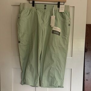Dash Valerie Light Green Casual Capri Pants.  NWT!  Women’s Size Large